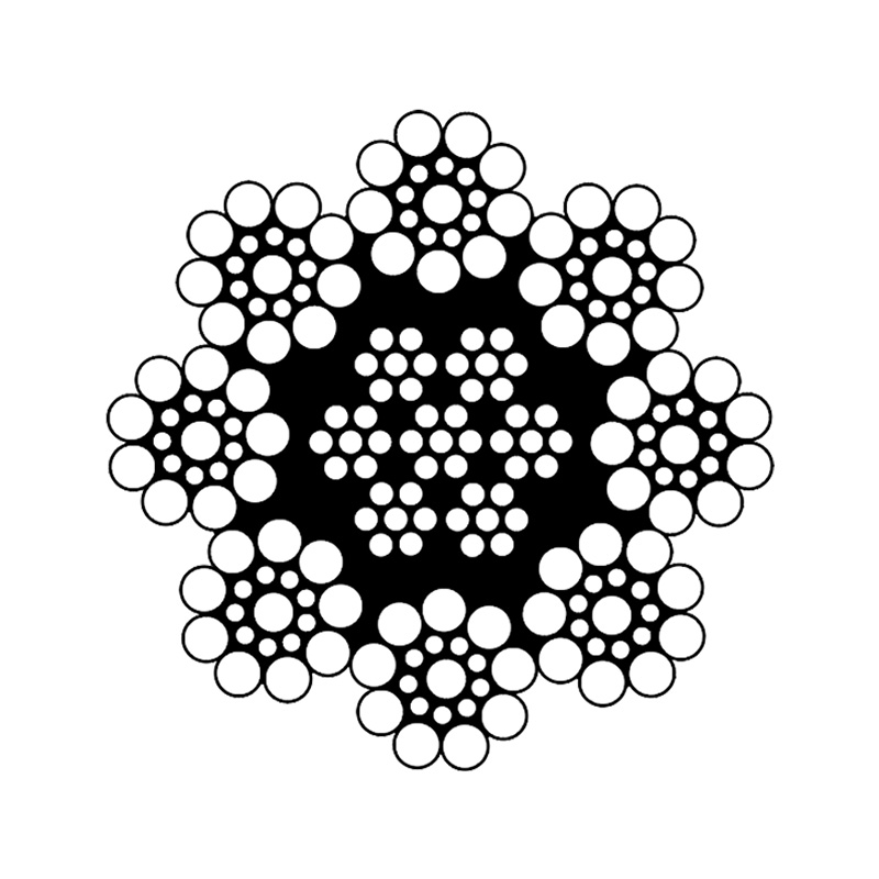 ASTM A1023 6X19 강철 코어 높은 파단력 리프팅 와이어 로프