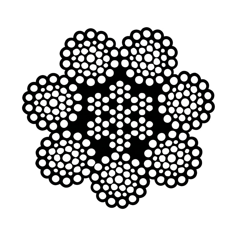 ASTM A1023 7X36 강철 코어 추가 유연성 리프팅 로프